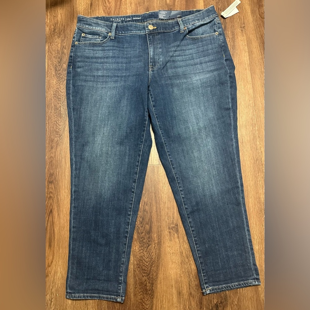 Talbots Flawless Girlfriend Jeans 16W Relaxed, Ankle Length